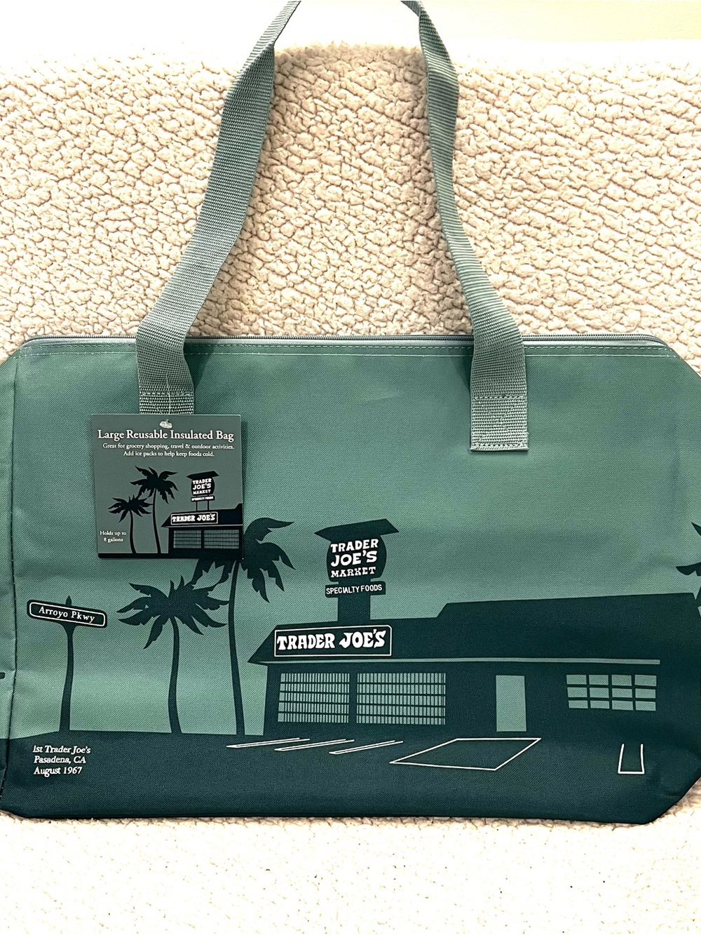 Trder Joe’s Large Reusable Insulated Bag - Dusty Blue